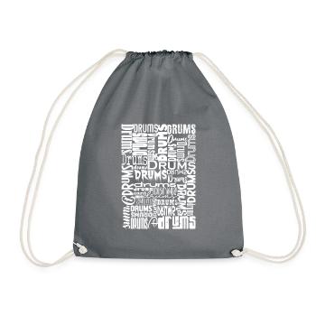 Drums Drums Percussion - Drawstring Bag - grey - Front