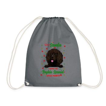 Boykin Spaniel Hund Weihnachten Hunderasse - Turnbeutel - Grau - Vorne