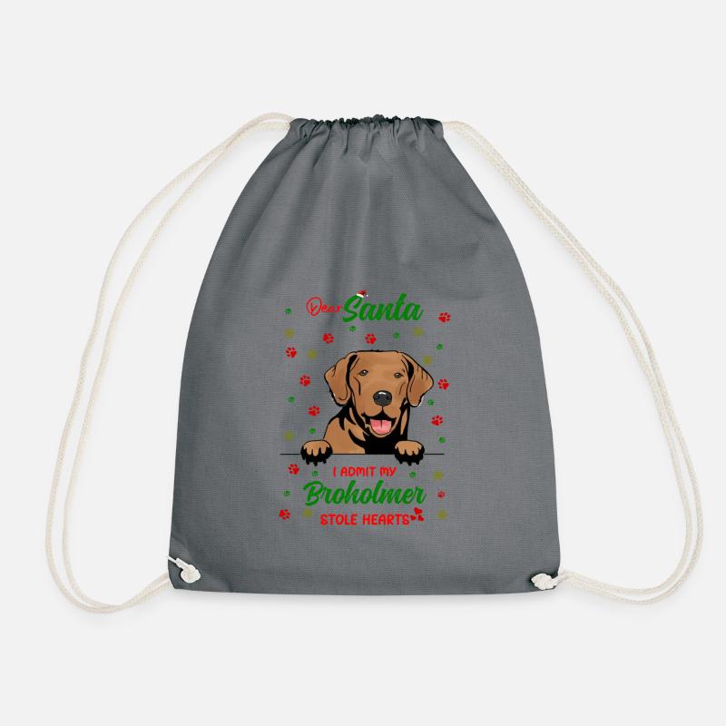 Broholmer Hund Weihnachten Hunderasse - Turnbeutel - Grau