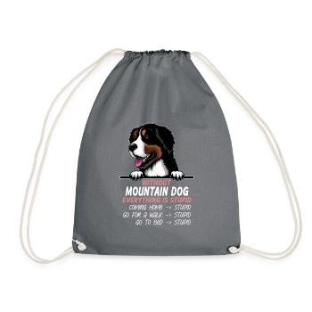 Ohne Mouintain Hund ist alles doof - Turnbeutel - Grau - Vorne