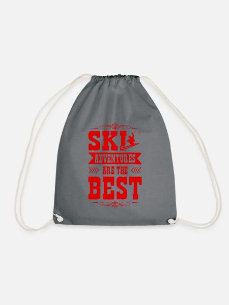 Ski Adventures - Turnbeutel - Grau
