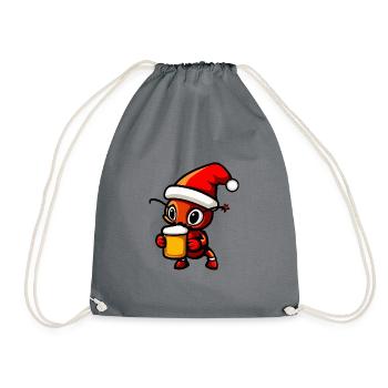 Fourmi Bière Noël Noël - Sac de sport léger - gris - Devant