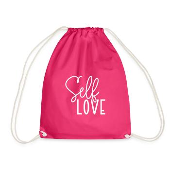 Selflove - Mindfulness & Empowerment Gift - Drawstring Bag - fuchsia - Front