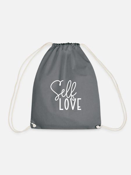 Selflove - Achtsamkeit & Empowerment Geschenk - Turnbeutel - Grau