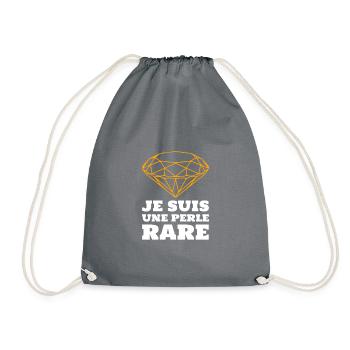 Je suis une perle rare - Sac de sport léger - gris - Devant