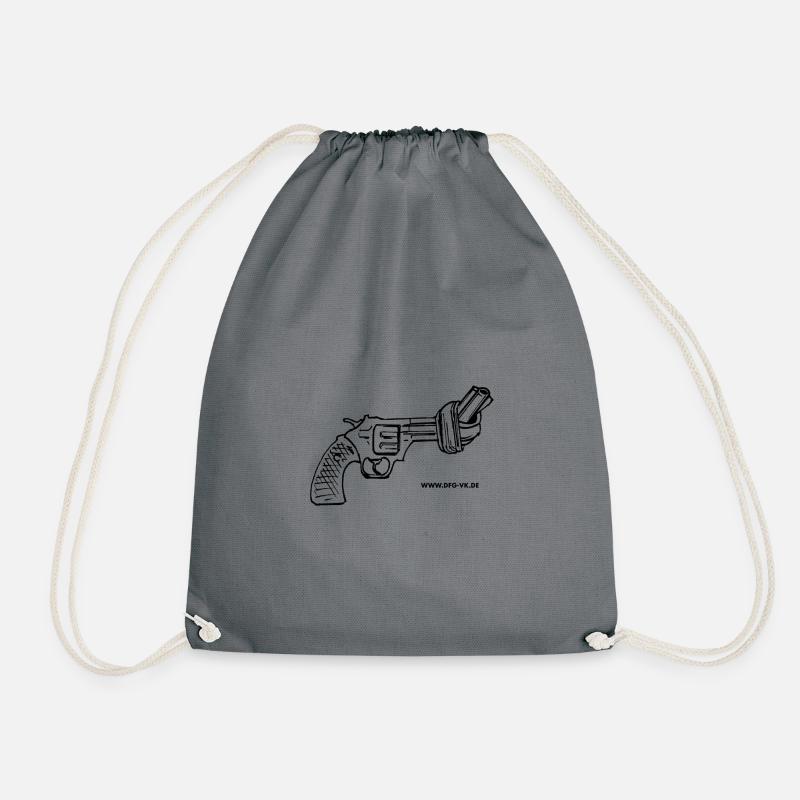 NON-VIOLENCE (black) - Drawstring Bag - grey