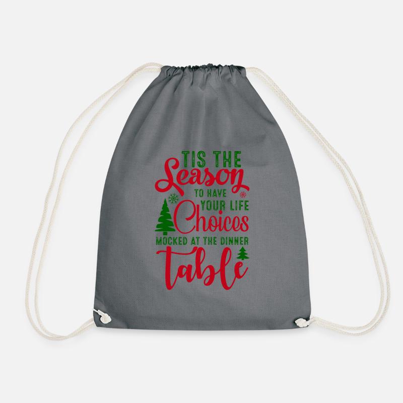 Weihnachts-Design-Saison der Auswahl - Turnbeutel - Grau