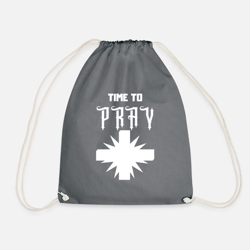 Time to Pray white - Turnbeutel - Grau