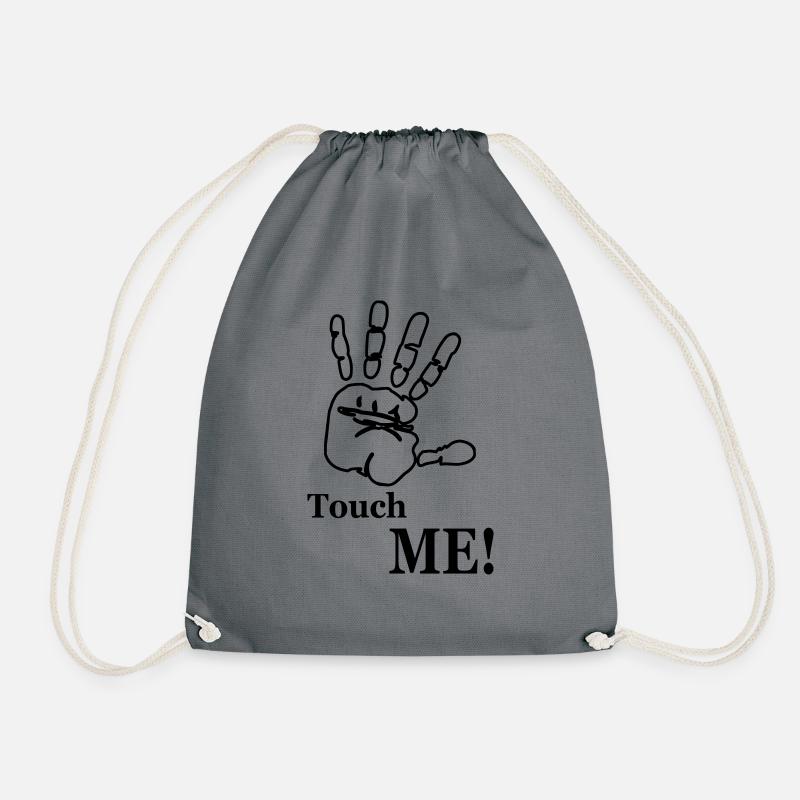 Touch Me! hand - Drawstring Bag - grey