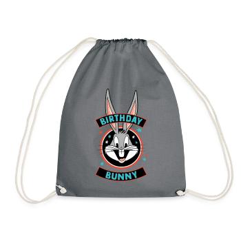 Looney Tunes Bugs Bunny Birthday Bunny - Drawstring Bag - grey - Front