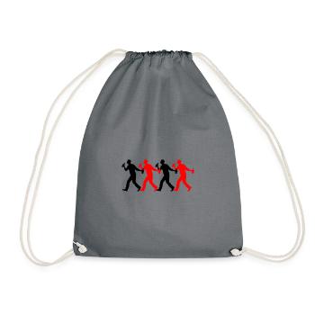 Silhouette de l’équipe de la soirée arrosée - Sac de sport léger - gris - Devant