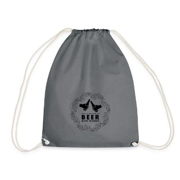 Beer with Friends - Turnbeutel - Grau - Vorne