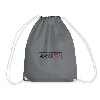 Crew Heart - Drawstring Bag - grey - Front