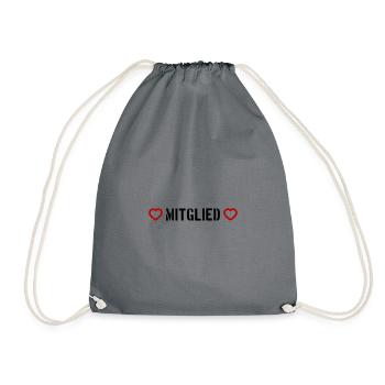 Member Heart - Drawstring Bag - grey - Front