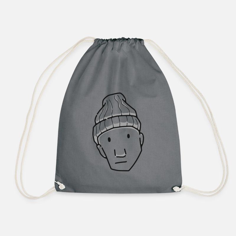 Funny guy - Drawstring Bag - grey