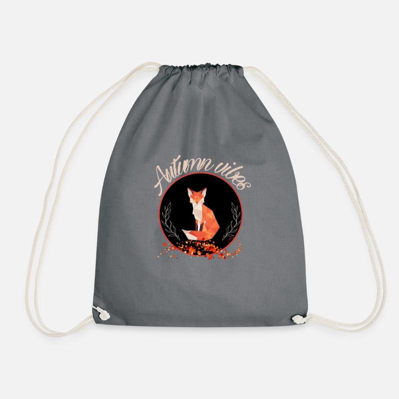 Autumn Vibes - Drawstring Bag - grey