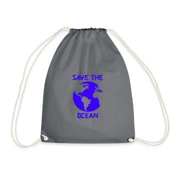 Save the Ocean - Turnbeutel - Grau - Vorne