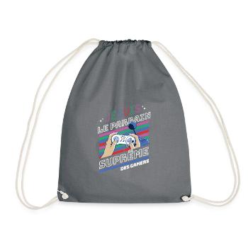 je suis le parrain suprême des gamers t-shirt - Sac de sport léger - gris - Devant