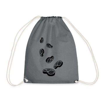 Symbole du steak de viande - Sac de sport léger - gris - Devant