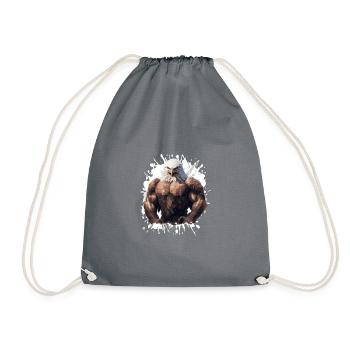 Eagle Muscles Bête de musculation - Sac de sport léger - gris - Devant