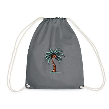 Icône de palmier - Sac de sport léger - gris - Devant