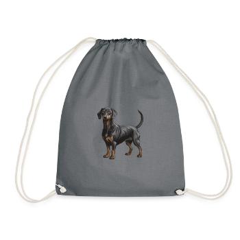 Dachshund Animal Dachshund - Drawstring Bag - grey - Front