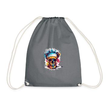 Crâne de chef - Sac de sport léger - gris - Devant