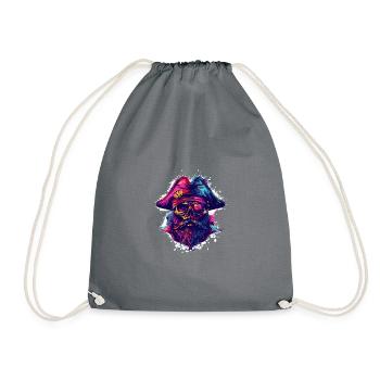 Capitaine du crâne de pirate - Sac de sport léger - gris - Devant