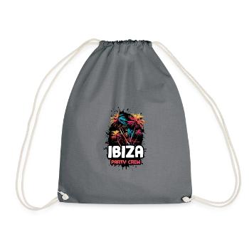 Ibiza Party Crew - Drawstring Bag - grey - Front