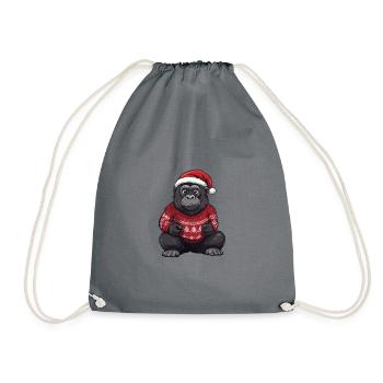 Bande dessinée de Noël Gorille - Sac de sport léger - gris - Devant