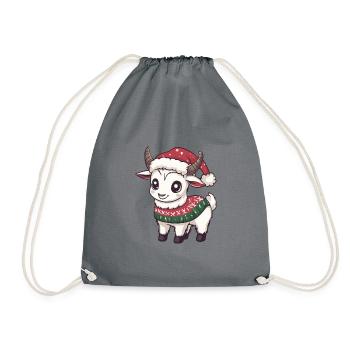 Bande dessinée de Noël Chèvre de montagne - Sac de sport léger - gris - Devant
