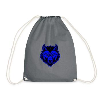 Wolf Animal Portrait - Drawstring Bag - grey - Front