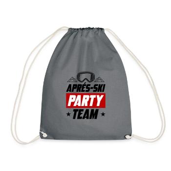 Apres Ski Party Team - Turnbeutel - Grau - Vorne