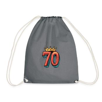 70 Number Crown - Drawstring Bag - grey - Front