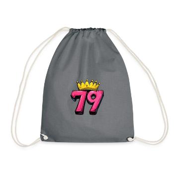 79 Number Krone - Drawstring Bag - grey - Front