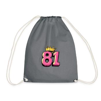 81 Number Krone - Drawstring Bag - grey - Front