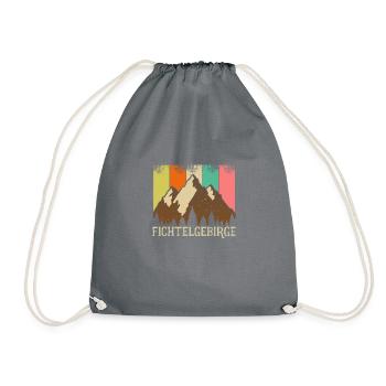 Fichtelgebirge mountain mountains mountaineers in B - Drawstring Bag - grey - Front