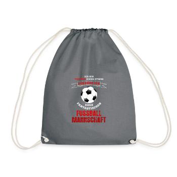 Fußball Trainer Mannschaft Team verrückt Geschenk - Turnbeutel - Grau - Vorne