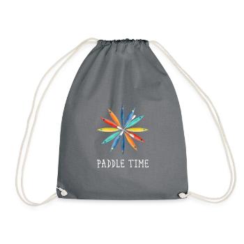 Kayak fahren Geschenk Wildwasser Fluss - Turnbeutel - Grau - Vorne