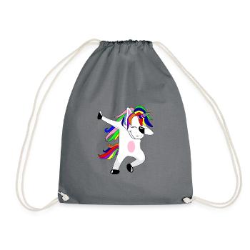 Einhorn - Turnbeutel - Grau - Vorne
