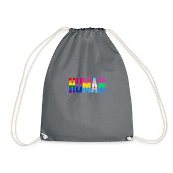 Human lgbt transsexual flag bi pansexual lgbtqi - Drawstring Bag - grey - Front