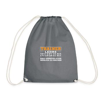 Coach Motivate Inspire Football Handball Team - Drawstring Bag - grey - Front
