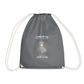Loup - Loups - Wolffan - Libellé de foi - Sac de sport léger - gris - Devant