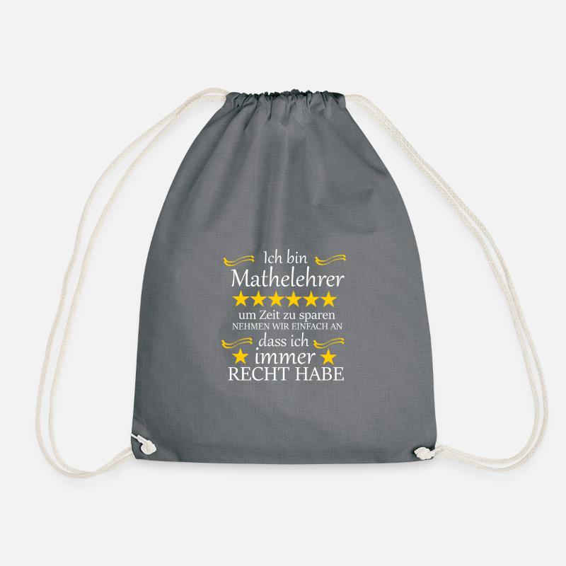 Mathelehrer Nachhilfelehrer - Turnbeutel - Grau