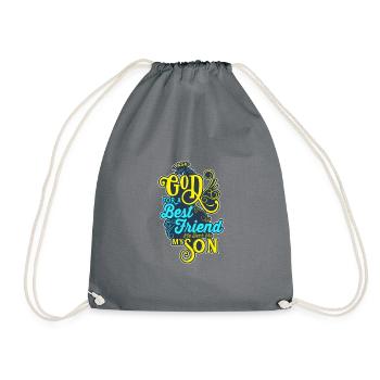 Papa Fils Père Fils Meilleurs amis Idée cadeau - Sac de sport léger - gris - Devant