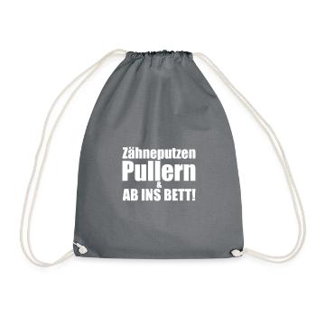 Se brosser les dents pull et aller au lit Sort chemise - Sac de sport léger - gris - Devant