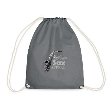 Sax Appeal Sexappeal Saxophone Saxophone Funny - Drawstring Bag - grey - Front
