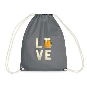 beer bavaria home proud local boar - Drawstring Bag - grey - Front