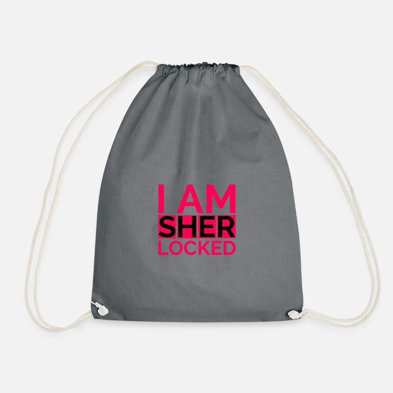 sherlocked! Sherlock Holmes Fan Gift Series - Drawstring Bag - grey