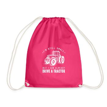 Cadeau de tracteur Farmer Kids · tracteur de conduite - Sac de sport léger - fuchsia - Devant